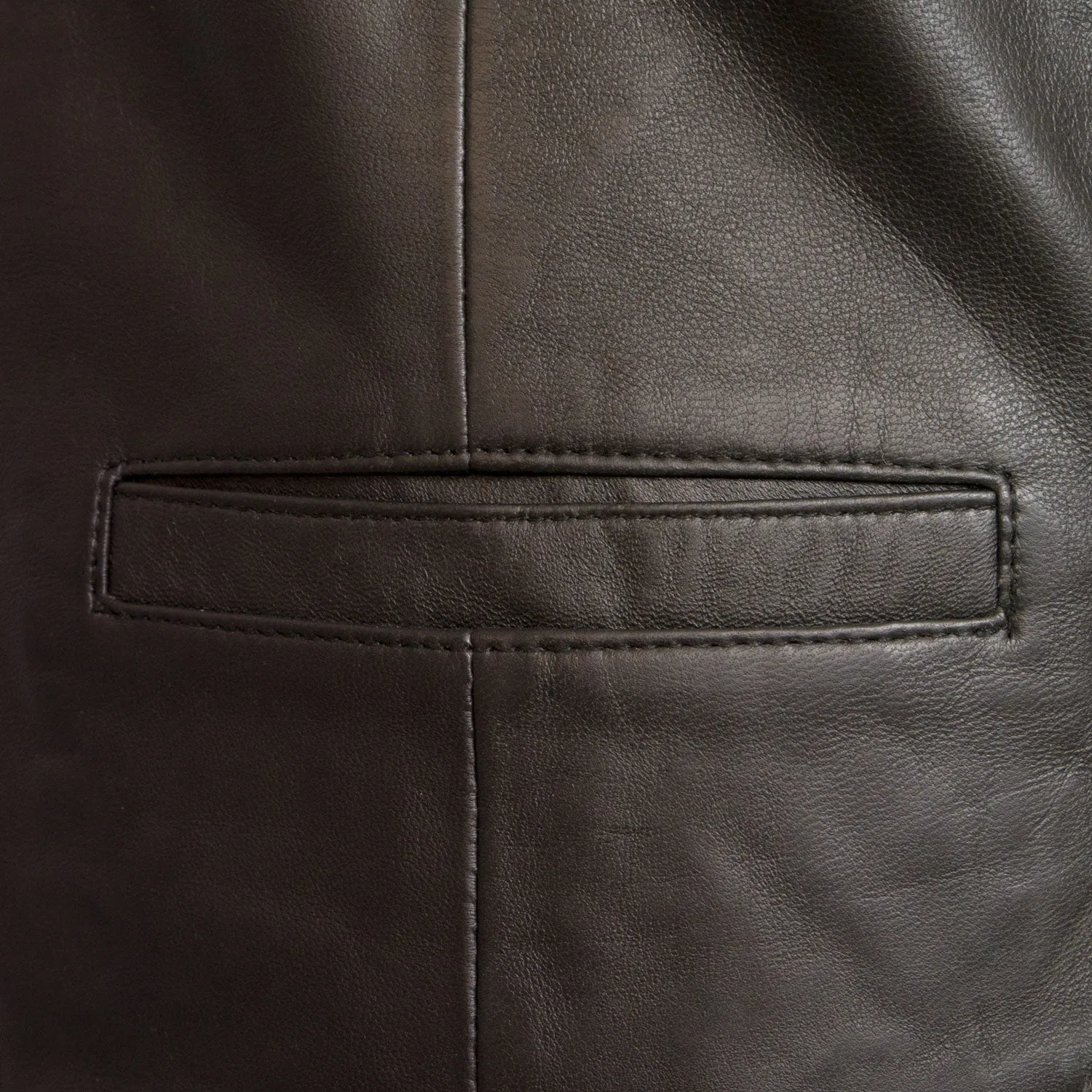 005: Men's Black Leather Waistcoat