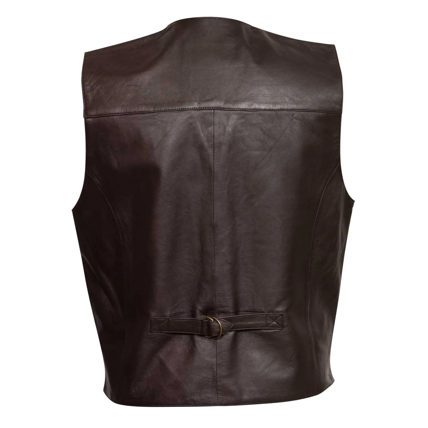 005: Men's Brown Leather Waistcoat