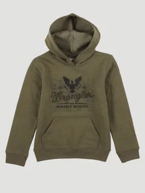 112319254 - Wrangler Eagle Durable Quality Pullover Hoodie- Burnt Olive