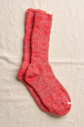 4-1006 Garabou Organic Cotton Slipper Socks Red