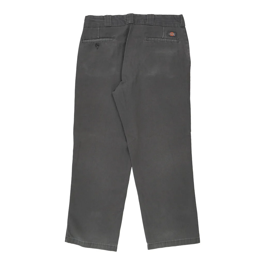 874 Dickies Trousers - 34W 29L Grey Cotton Blend