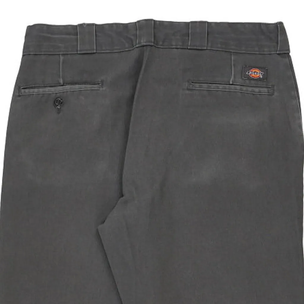 874 Dickies Trousers - 34W 29L Grey Cotton Blend