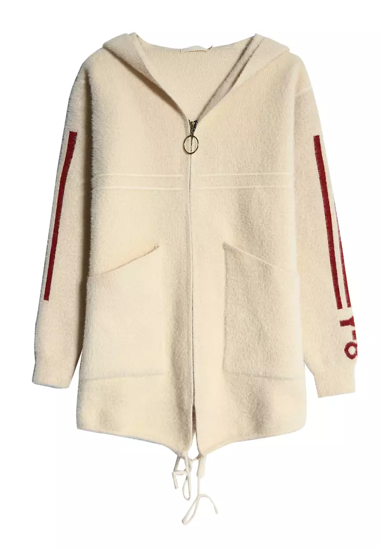 A-IN GIRLS Fashion Warm Hooded Knit Jacket