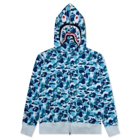 Abc Camo Shark Full Zip Hoodie - Blue