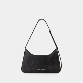 Acne Studios  Platt Mini Crackle Hobo Bag - Acne Studios - Leather - Black