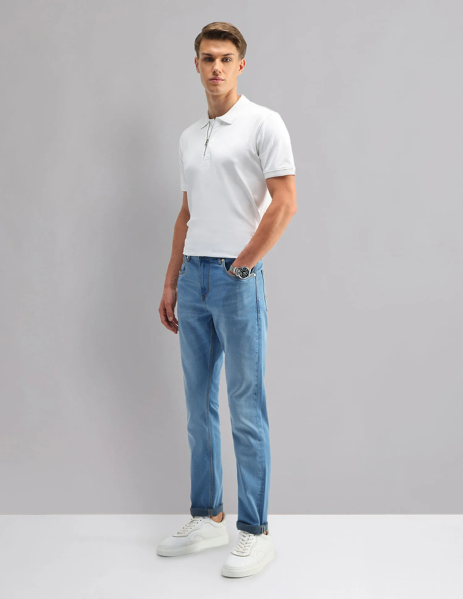 AD by Arvind Mid Rise Slim Fit Jeans