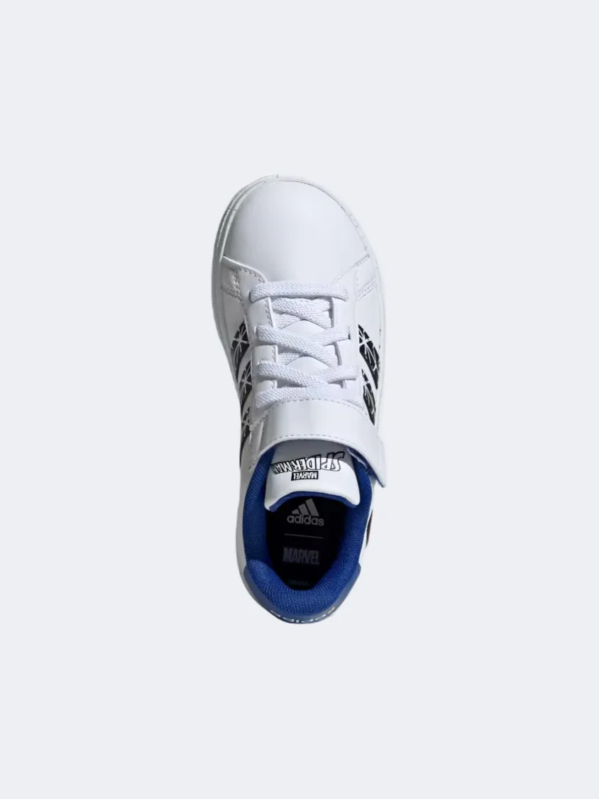 Adidas Grand Court Spider Ps-Boys Sportswear Shoes White/Black/Blue