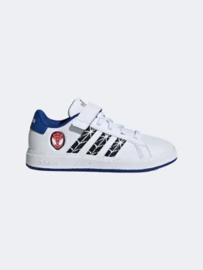 Adidas Grand Court Spider Ps-Boys Sportswear Shoes White/Black/Blue