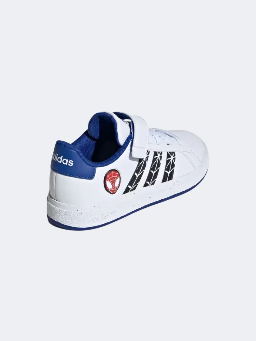 Adidas Grand Court Spider Ps-Boys Sportswear Shoes White/Black/Blue