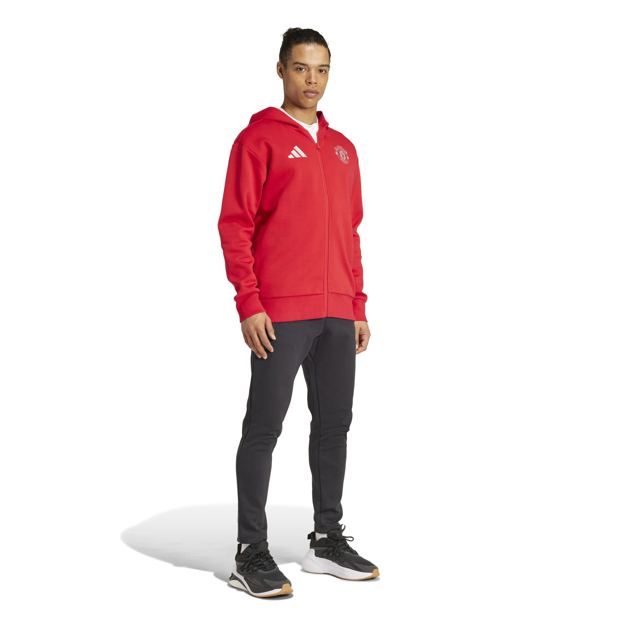 Adidas Manchester United 24/25 Anthem Hooded Jacket (Red)