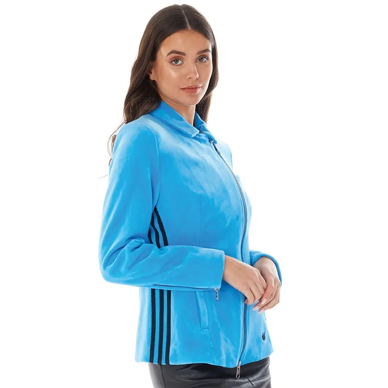 adidas Originals Womens Blue Version Biker Santiago Jacket Blue Bird