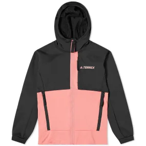 Adidas Terrex Tech Fleece Hooded JacketBlack & Hazy Rose