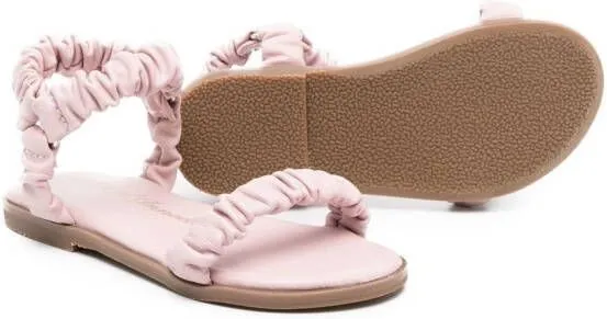 Age of Innocence Kyle ruched open-toe sandals Pink