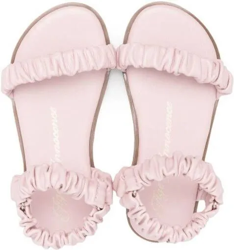 Age of Innocence Kyle ruched open-toe sandals Pink