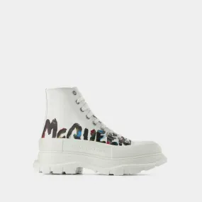 Alexander McQueen  Tread Slick Sneakers - Alexander Mcqueen - White - Canvas