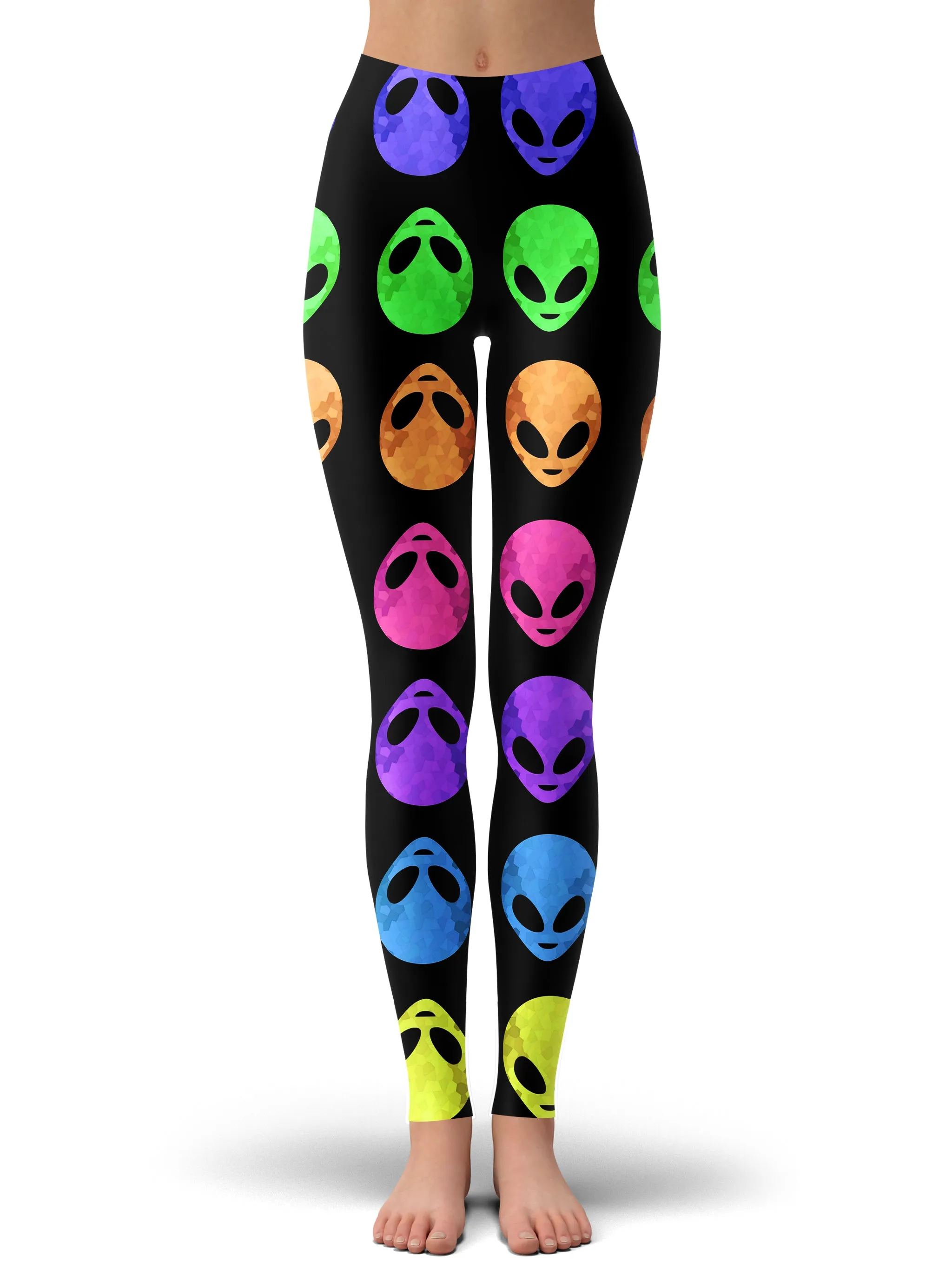 Alien Pattern Rave Bra and Leggings Combo