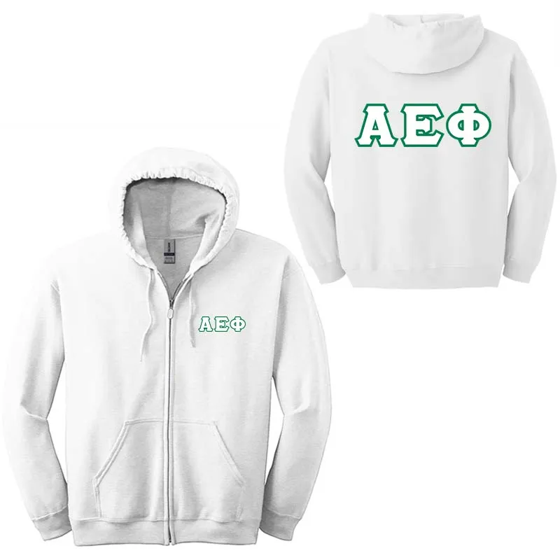 Alpha Epsilon Phi Sorority Full-Zip Hoodie - G186 - TWILL