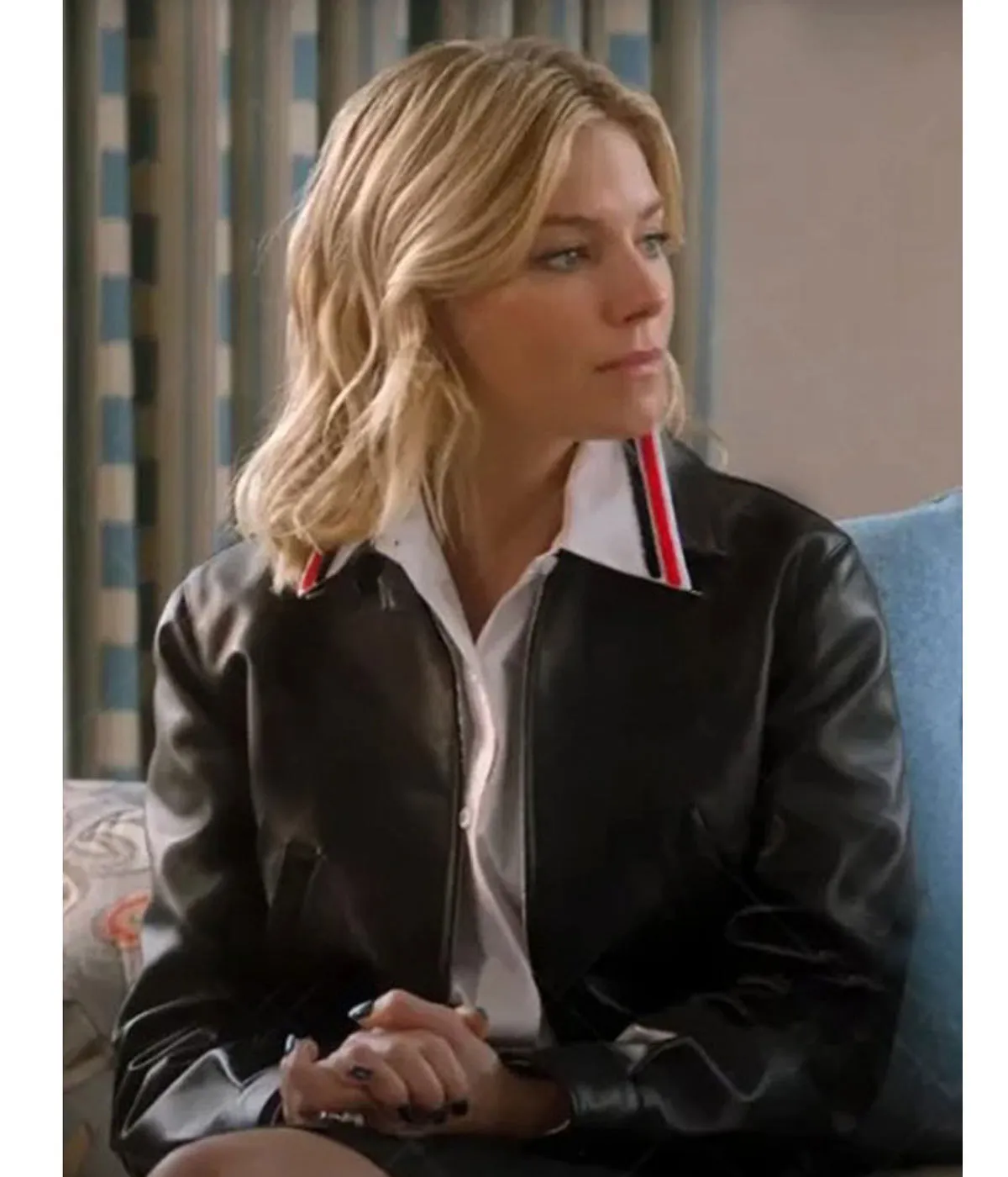 Anatomy of a Scandal Sienna Miller Black Leather Jacket