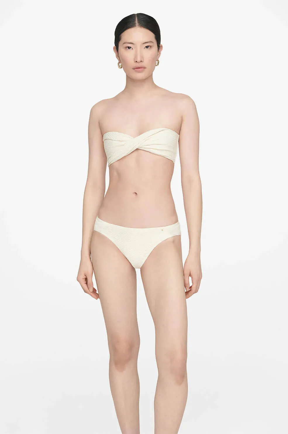 Anine Bing Riza Bikini Bottom Cream