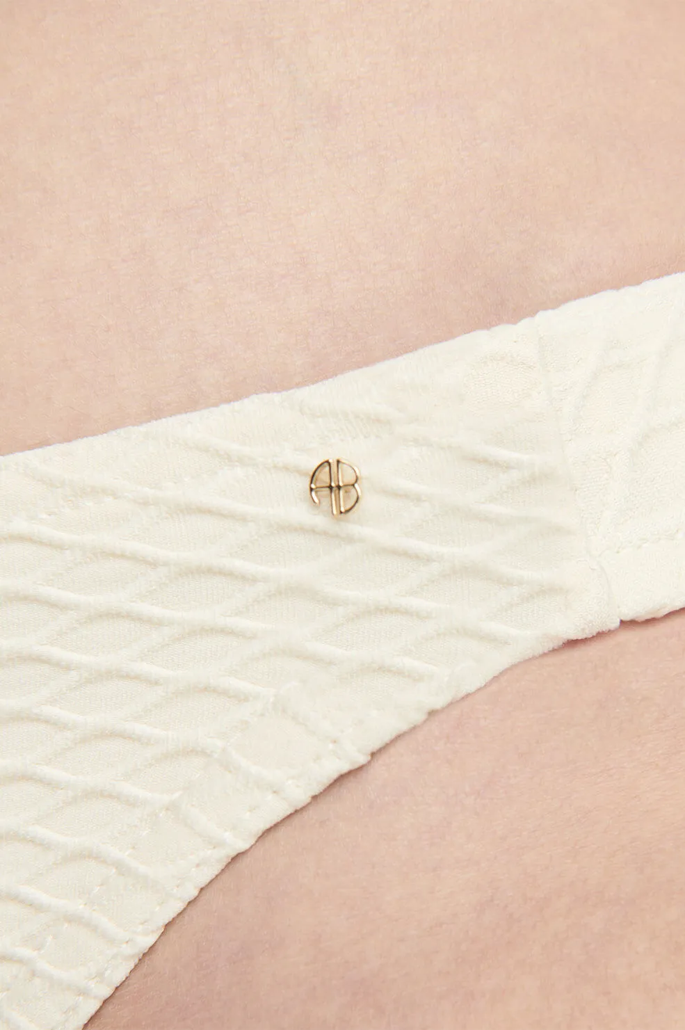 Anine Bing Riza Bikini Bottom Cream