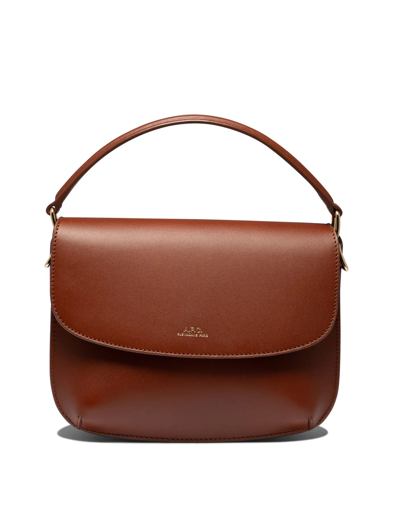 A.P.C. Sarah Mini Brown Leather Women's Shoulder Bag for FW24