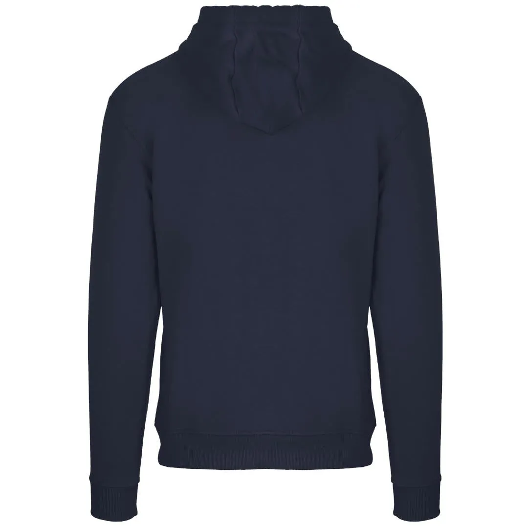 Aquascutum Branded Taped Pocket Navy Blue Zip-Up Hoodie