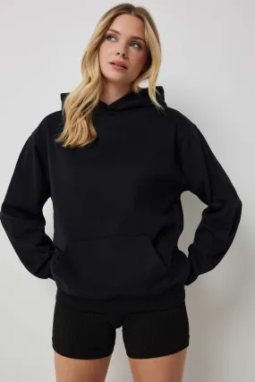 Ardene Ardene Solid Hoodie in | Size | Polyester/Cotton | Fleece-Lined | Eco-Conscious