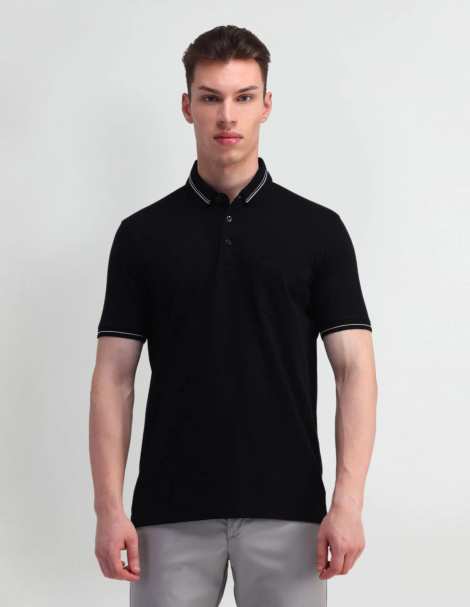 Arrow Solid Cotton Polo Shirt