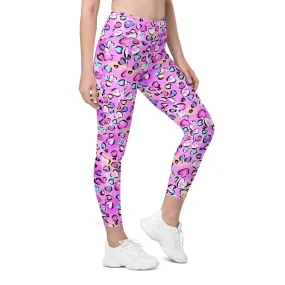 Artsy Heart Crossover Leggings With Pockets