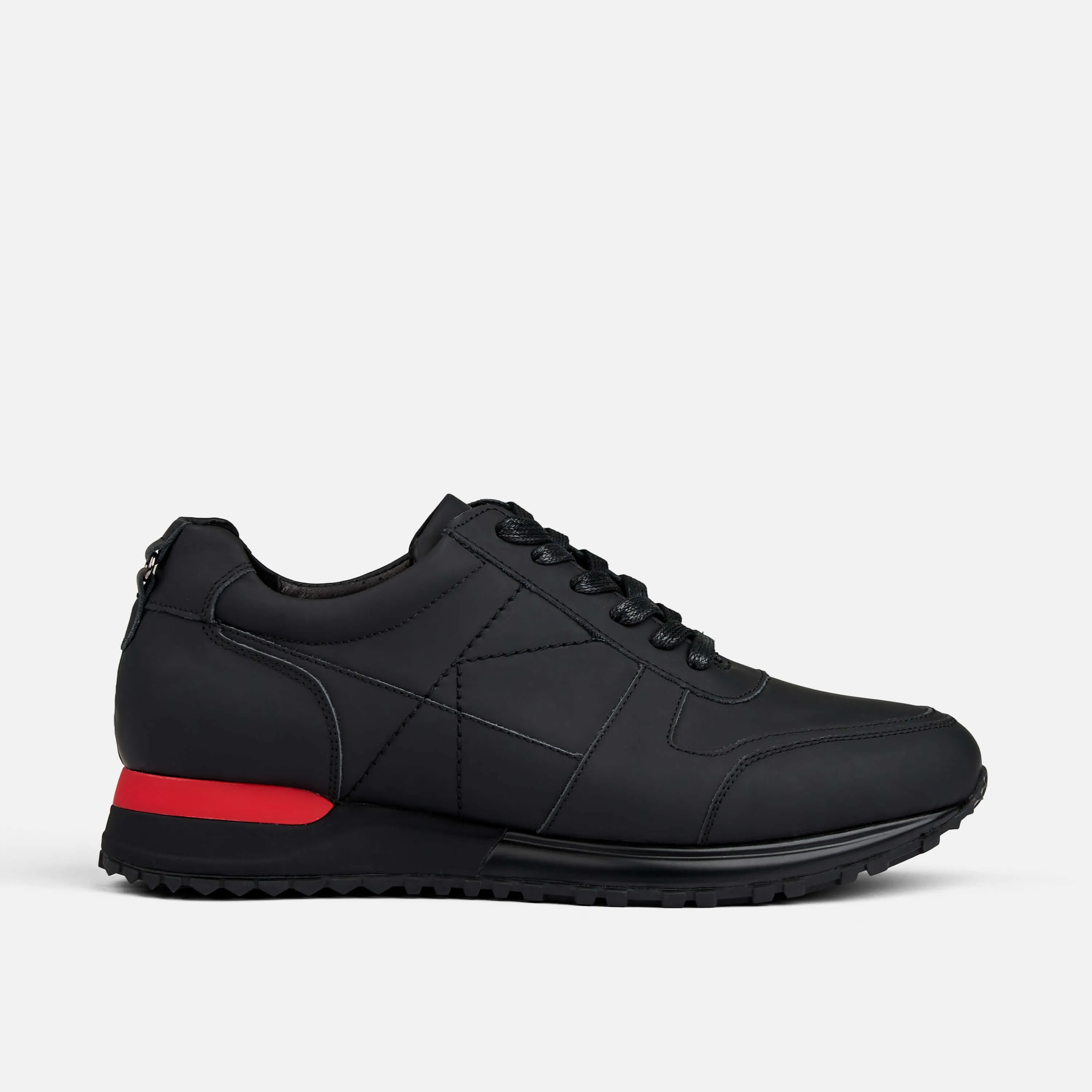 Ash Matte Black Leather Trainers