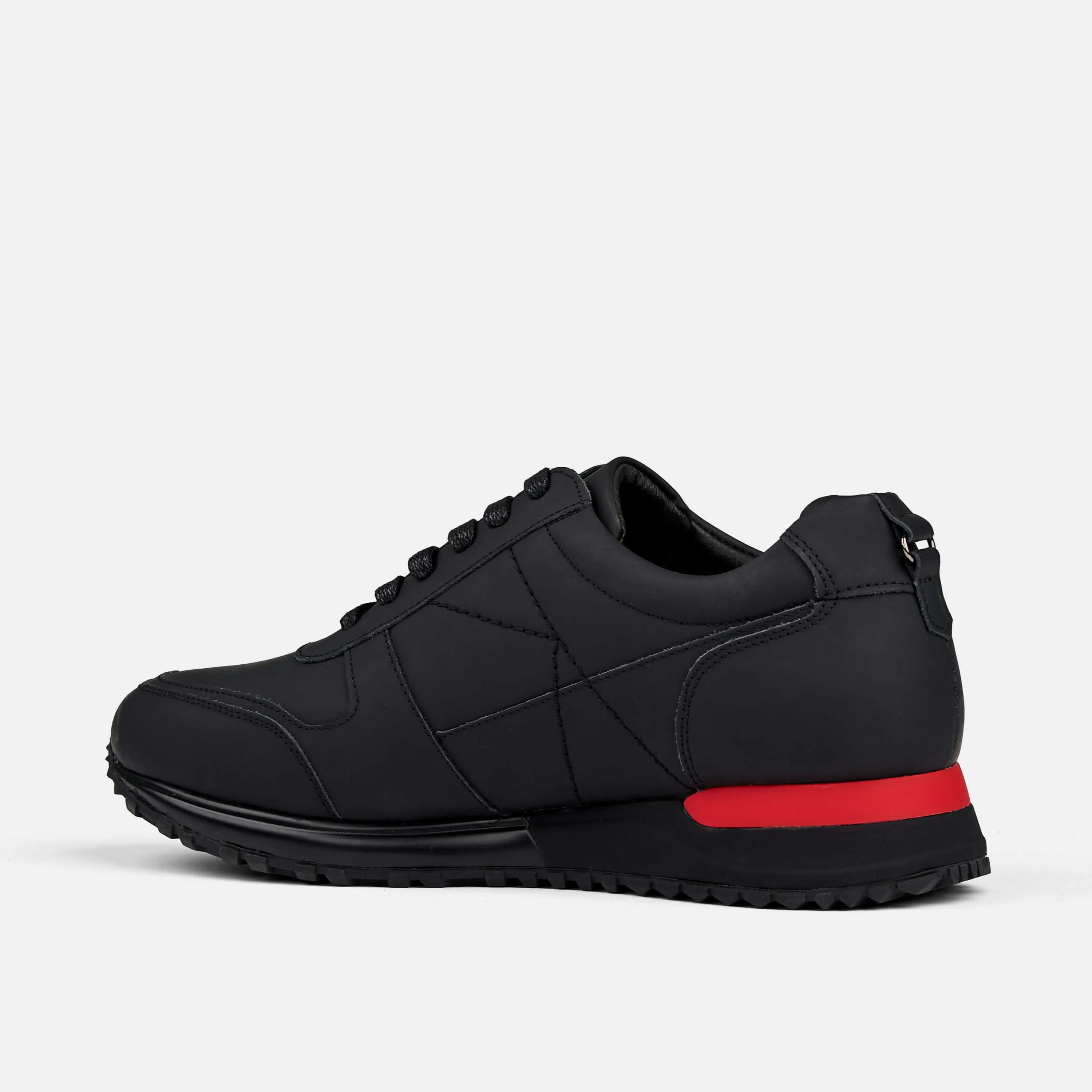 Ash Matte Black Leather Trainers