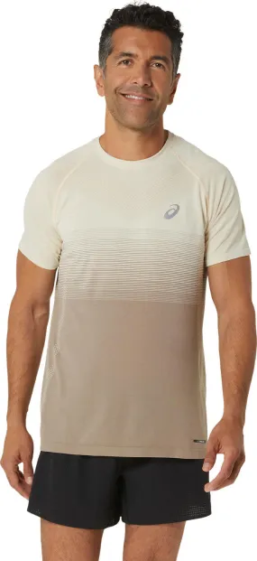 Asics Men's Seamless SS Top Oatmeal/Moonrock | Buy Asics Men's Seamless SS Top Oatmeal/Moonrock here | Outnorth