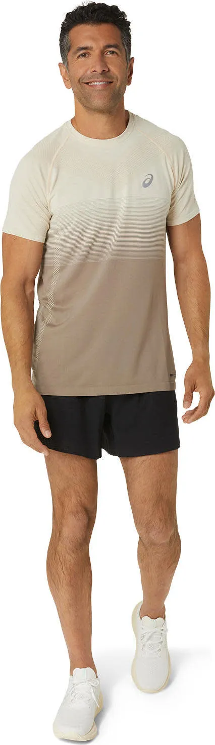 Asics Men's Seamless SS Top Oatmeal/Moonrock | Buy Asics Men's Seamless SS Top Oatmeal/Moonrock here | Outnorth