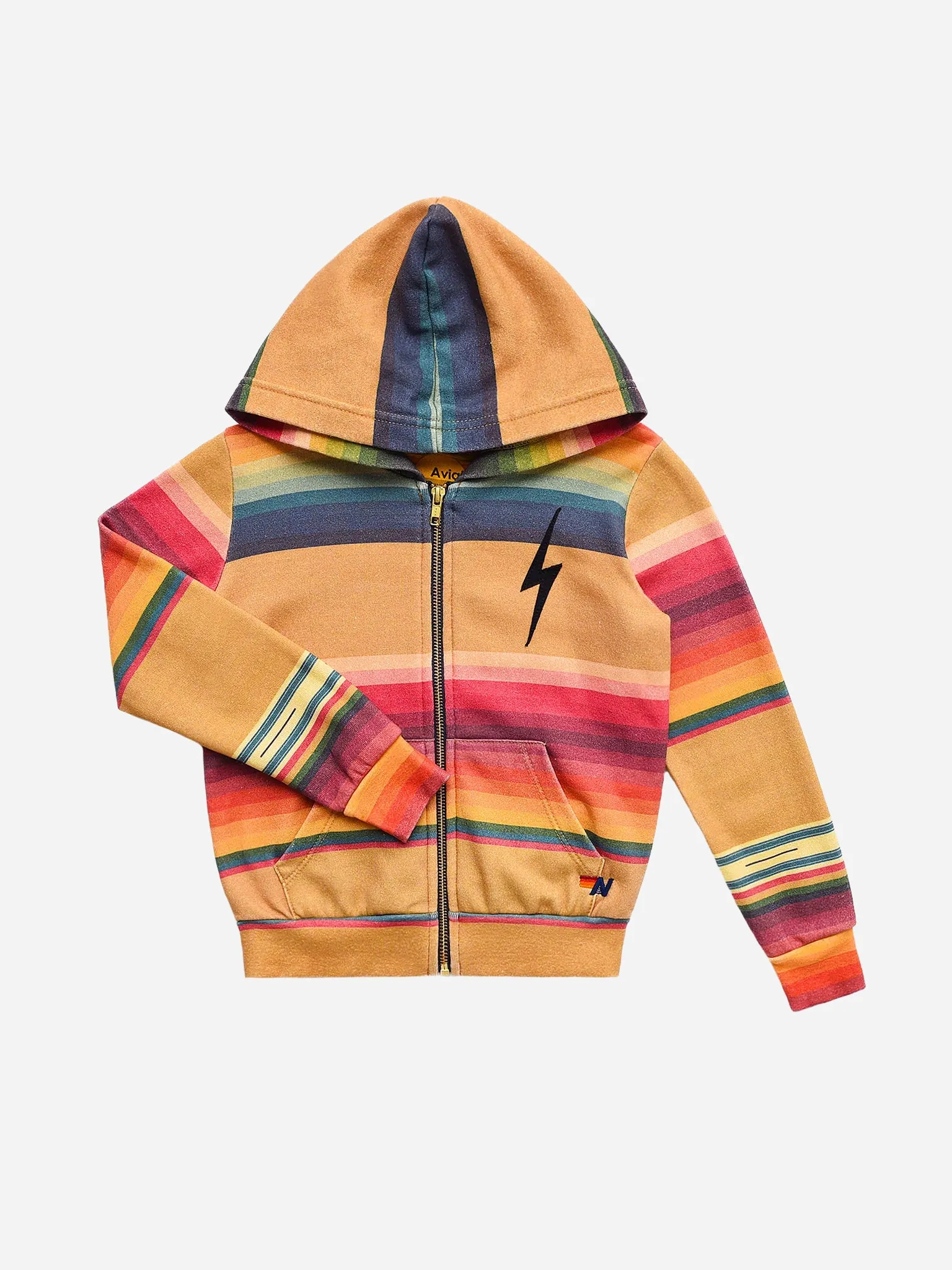     AVIATOR NATION  Kids' Serape Bolt Stitch Zip Hoodie    