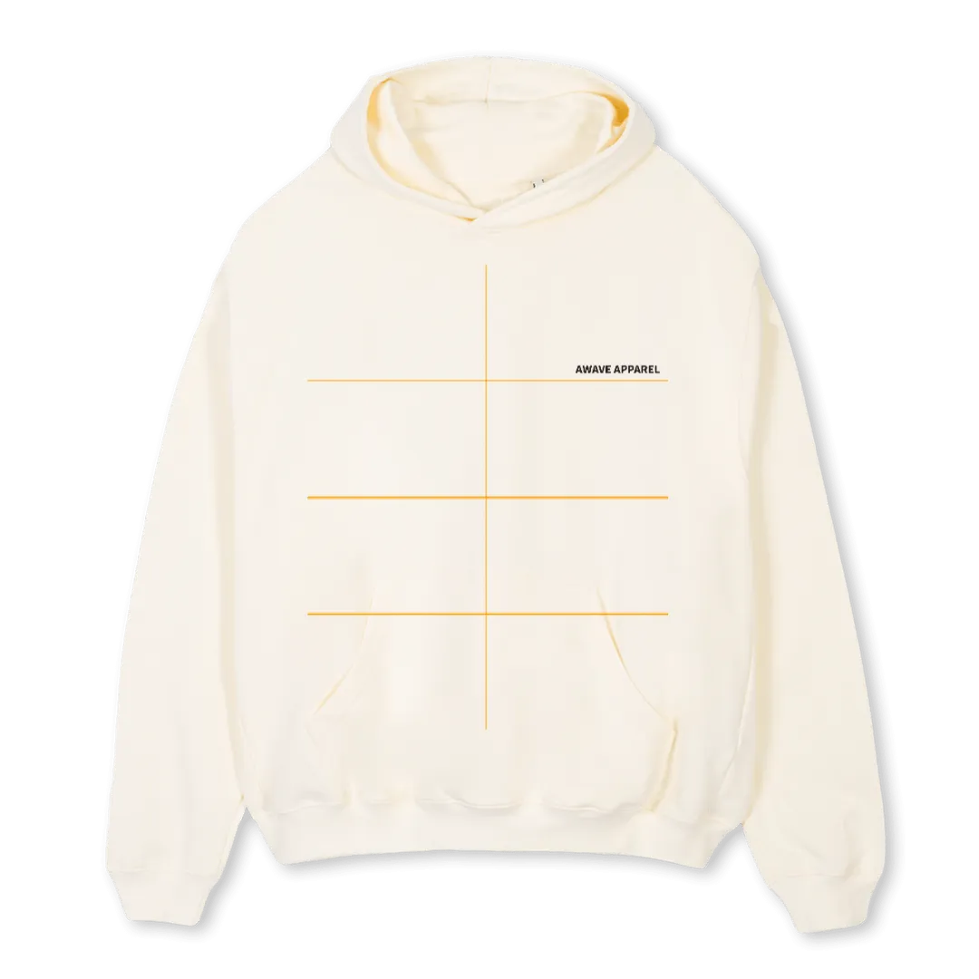 AWAVE C B AND F Cream Oversized Hoodie.