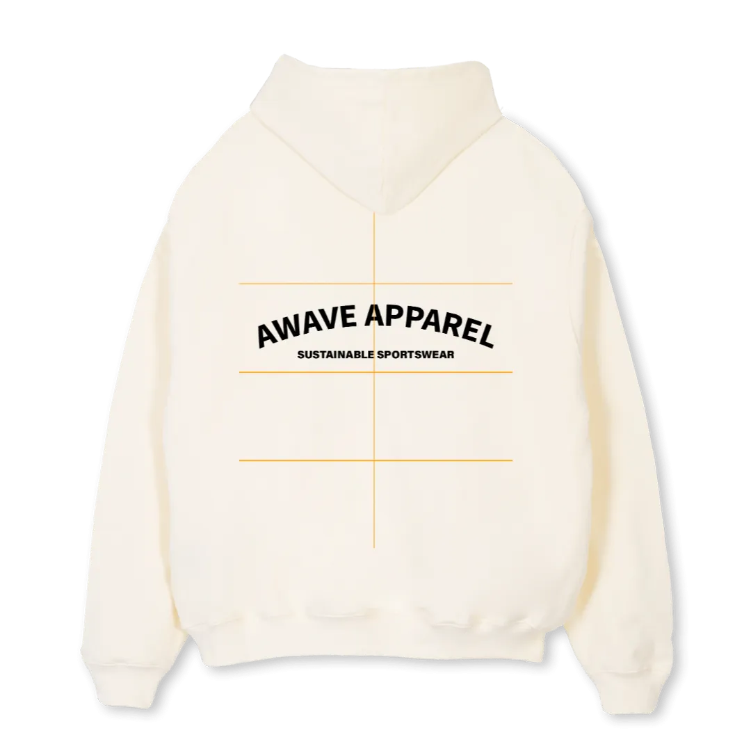 AWAVE C B AND F Cream Oversized Hoodie.