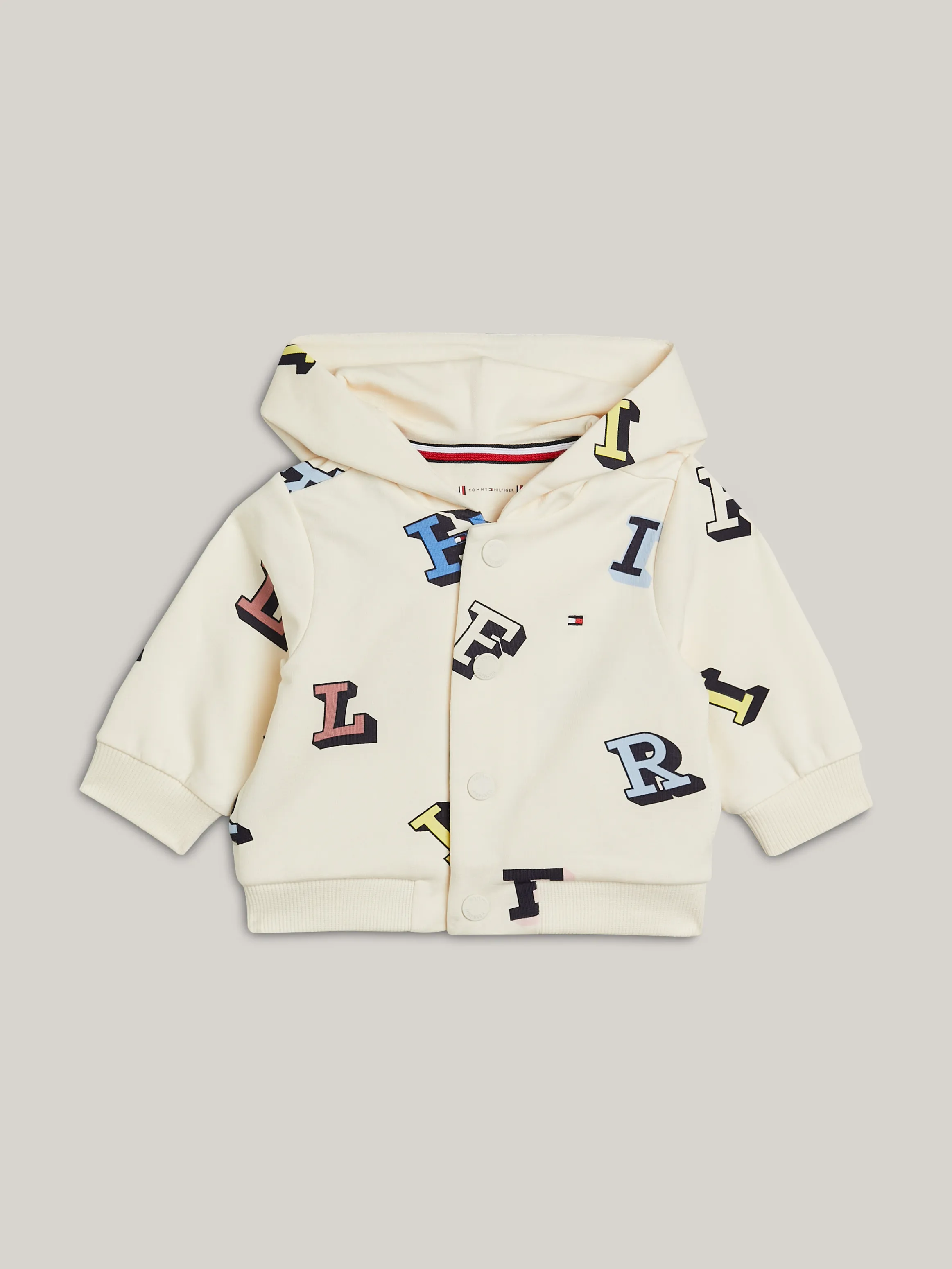 Baby Hilfiger Monotype Letter Print Hooded Jacket | Baby | Tommy Kids