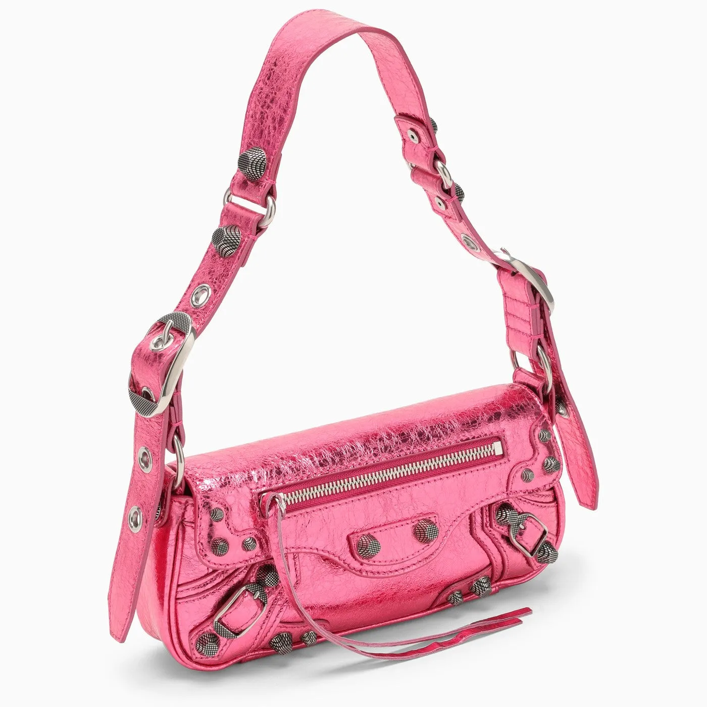 Balenciaga    Balenciaga Le Cagole Xs Metallic Pink Shoulder Bag