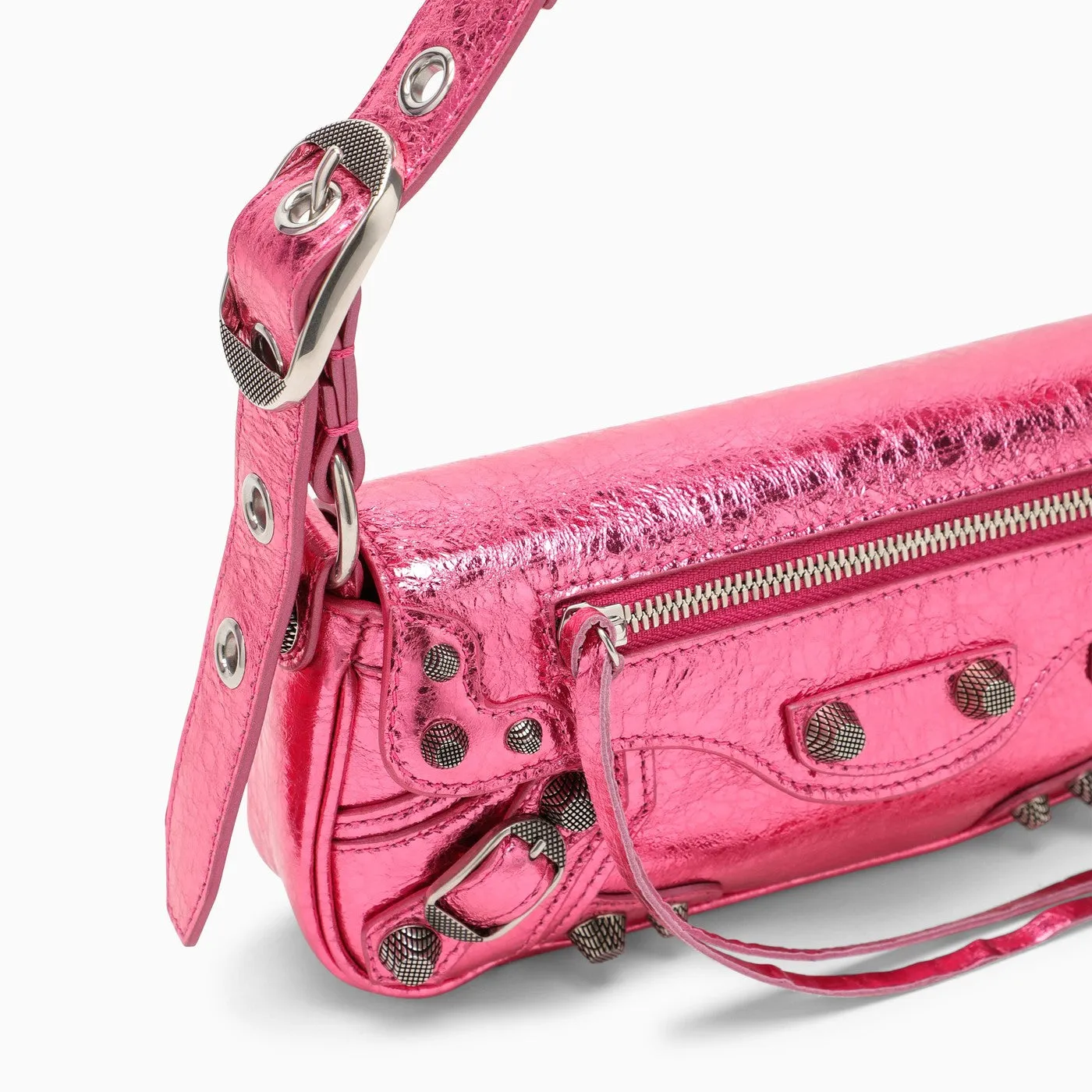 Balenciaga    Balenciaga Le Cagole Xs Metallic Pink Shoulder Bag