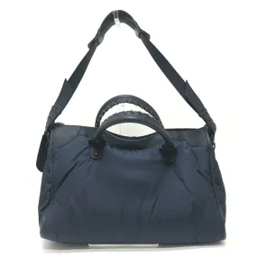 BALENCIAGA Handbag 115748 Nylon / leather Navy The city Women