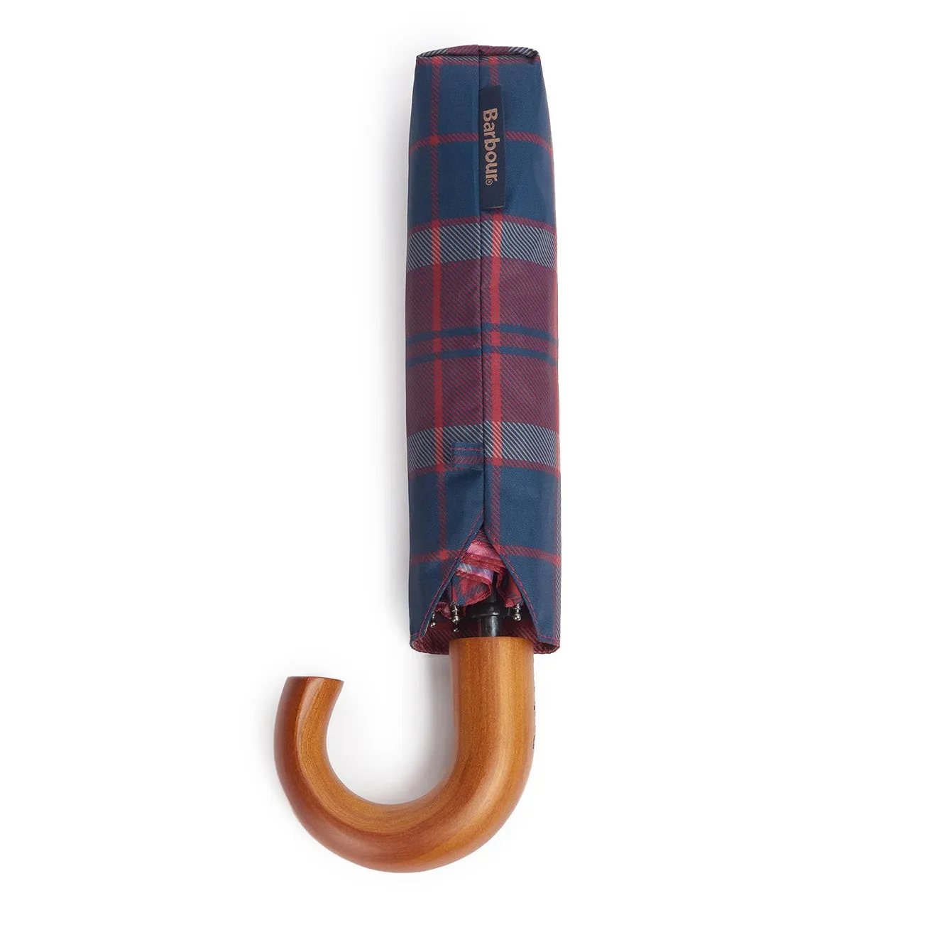 Barbour Tartan Mini Umbrella Cranberry