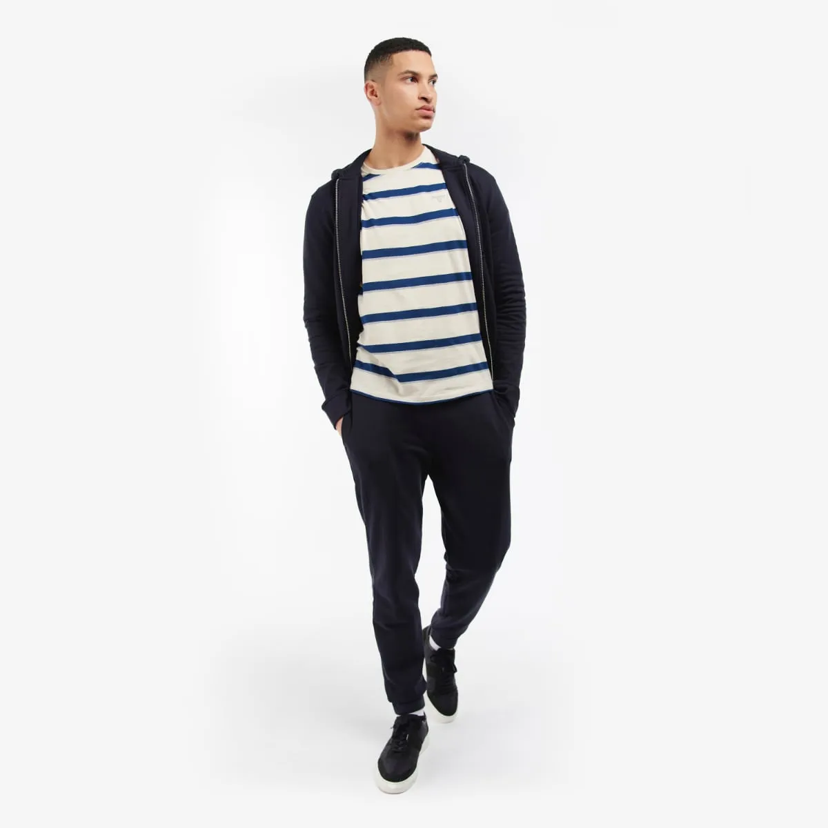 Barbour Wallington Men's Zip Hoodie | Navy