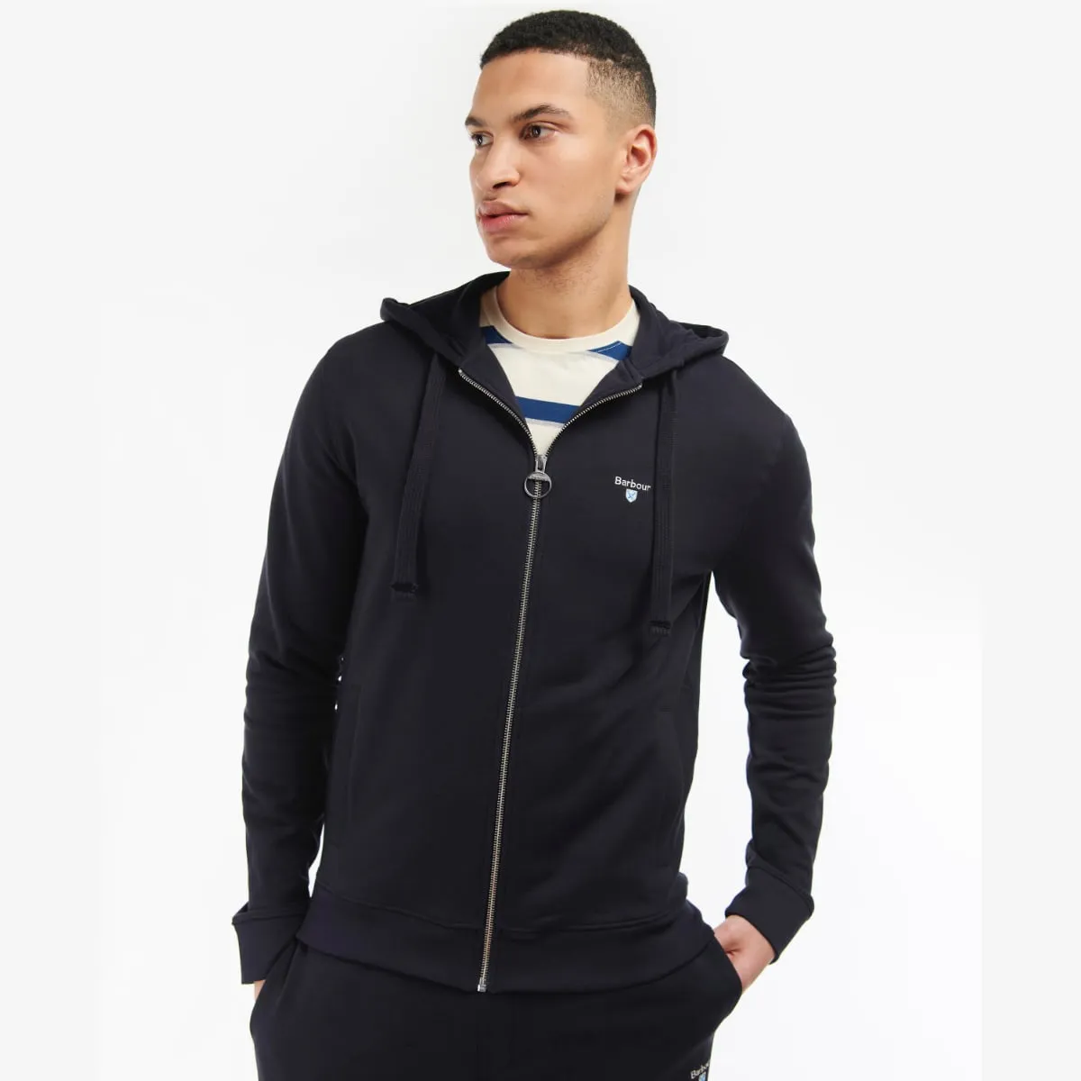 Barbour Wallington Men's Zip Hoodie | Navy