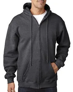 Bayside Adult Hooded Full-Zip Fleece BA900 Charcoal Heather