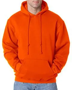 Bayside Adult Hooded Pullover Fleece BA960 Bright Orange