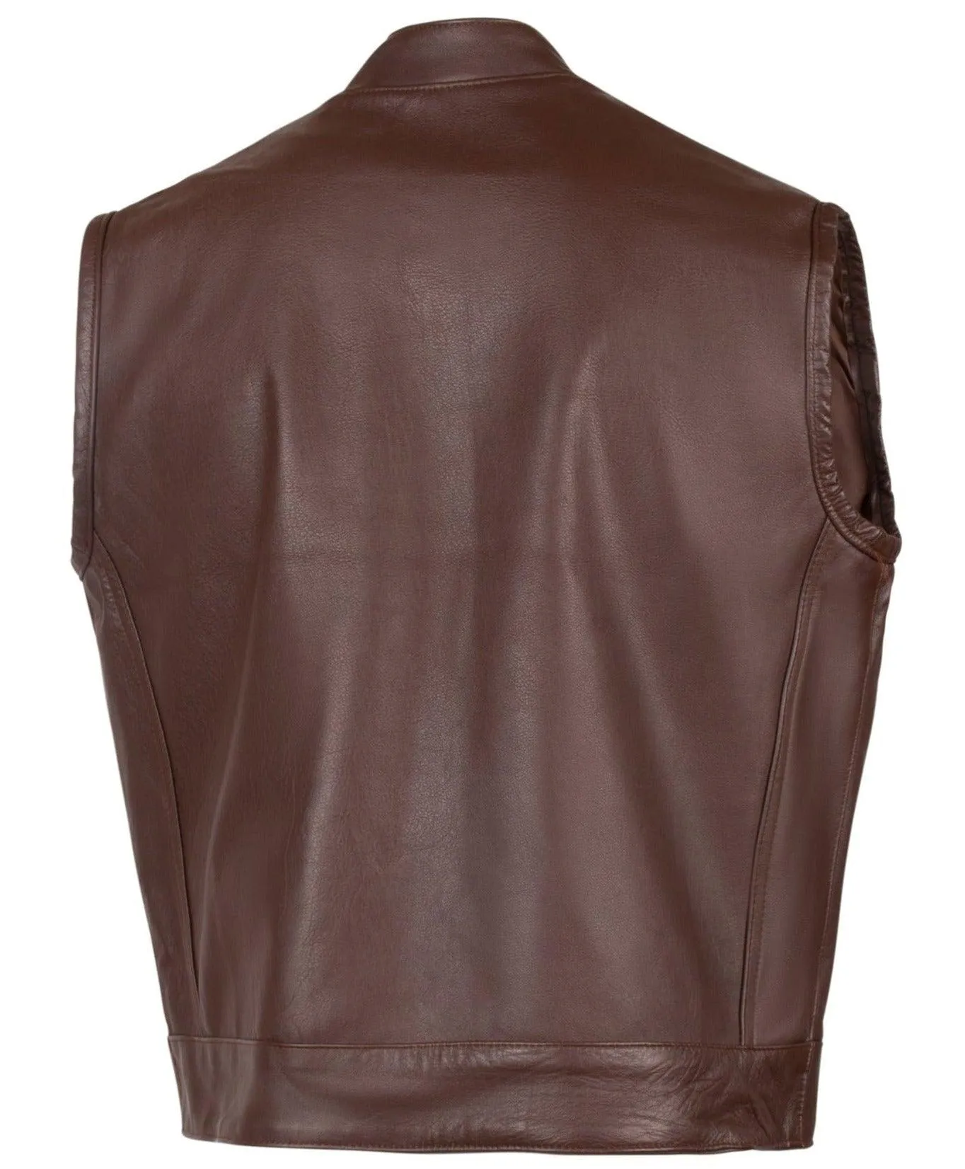 Beck Mens 566 Brown Horsehide Leather Motorcycle Vest