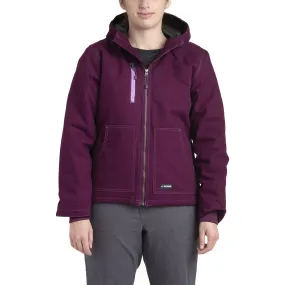 Berne WHJ64 Ladies Softstone Modern Full-Zip Hooded Jacket - Plum