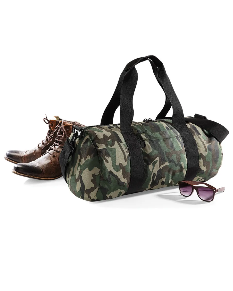 BG173 Bagbase Camo Barrel Bag