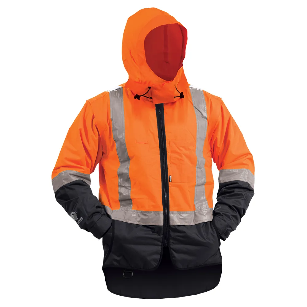 Bison Jacket Stamina Day/night Zip Off Sleeves Orange/navy (vnppowr)