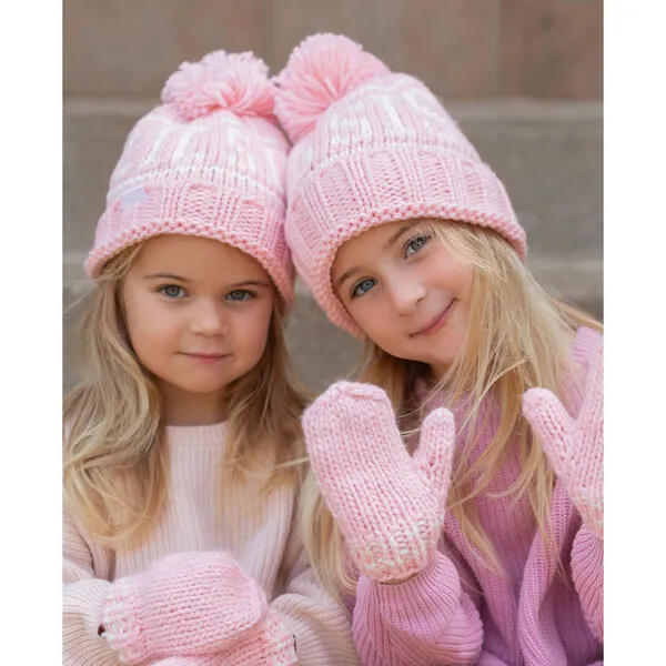 Bits & Bows Big Sis Bobble Hat, Pink